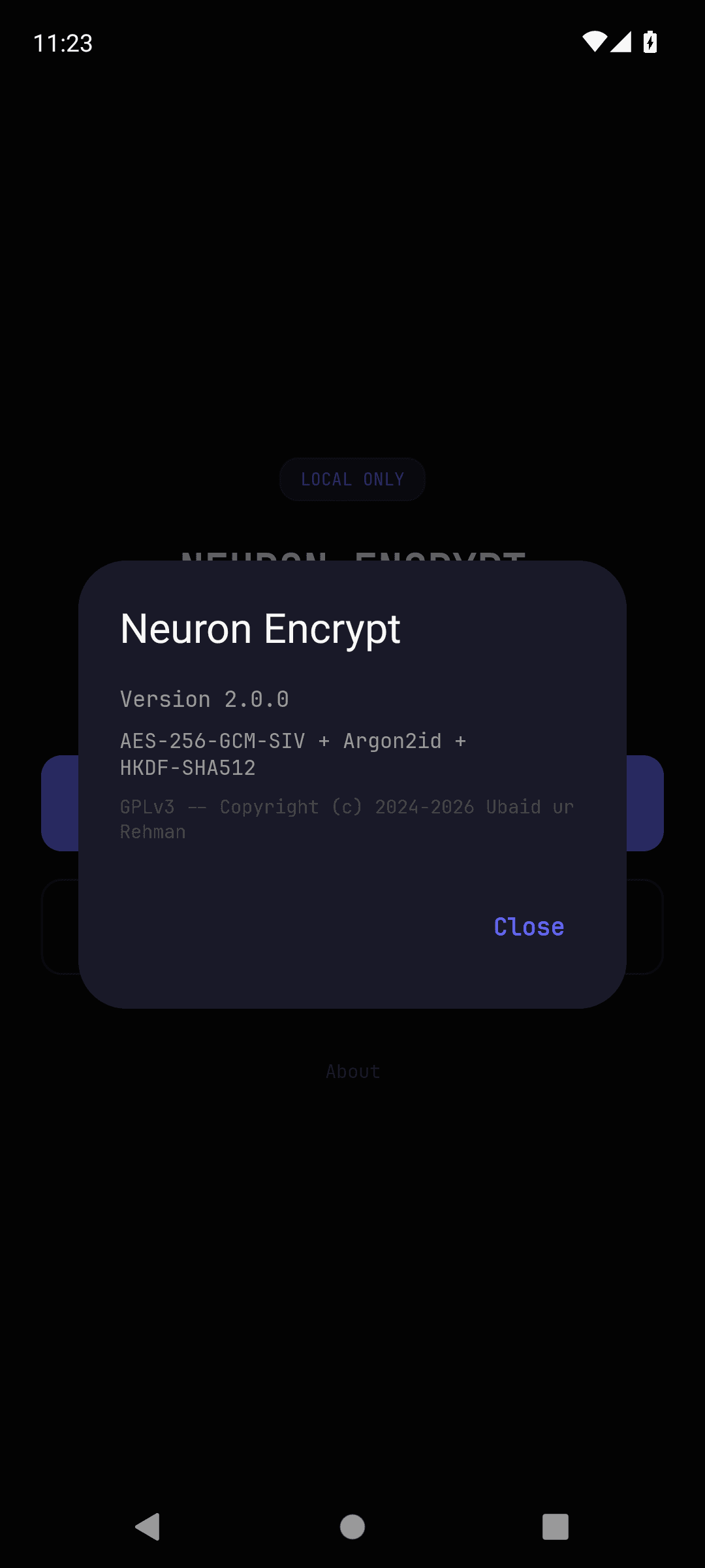 Скриншот 4 — Neuron Encrypt
