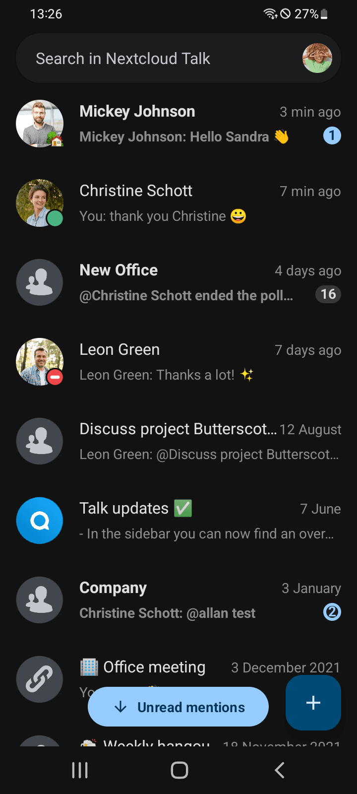 Скриншот 3 — Nextcloud Talk