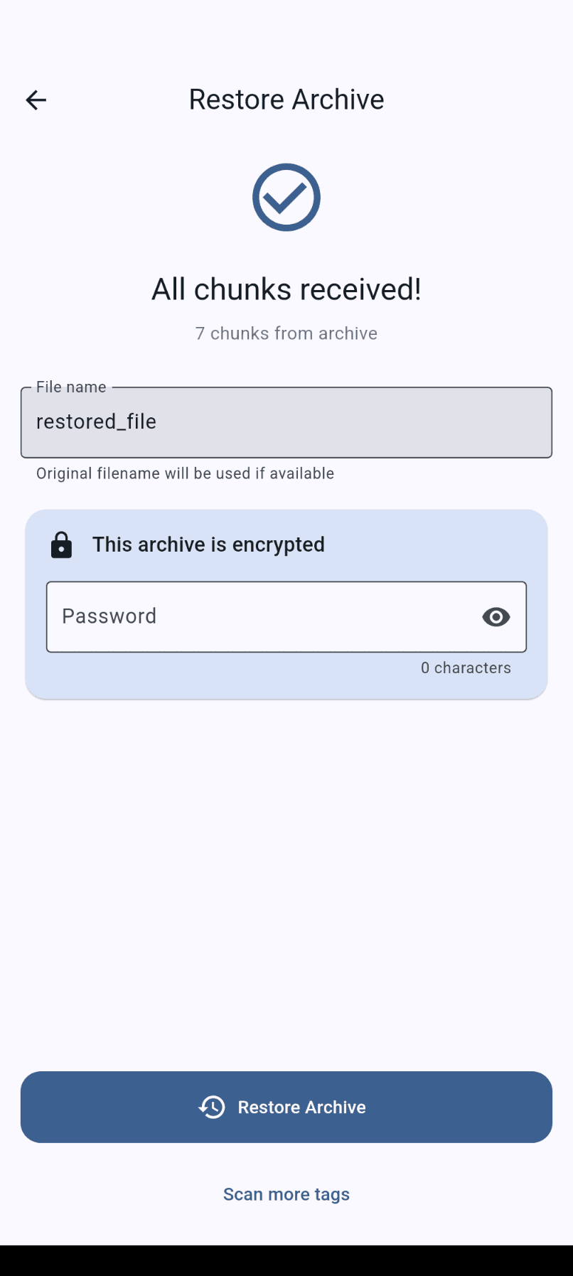 Скриншот 5 — NFC Архиватор