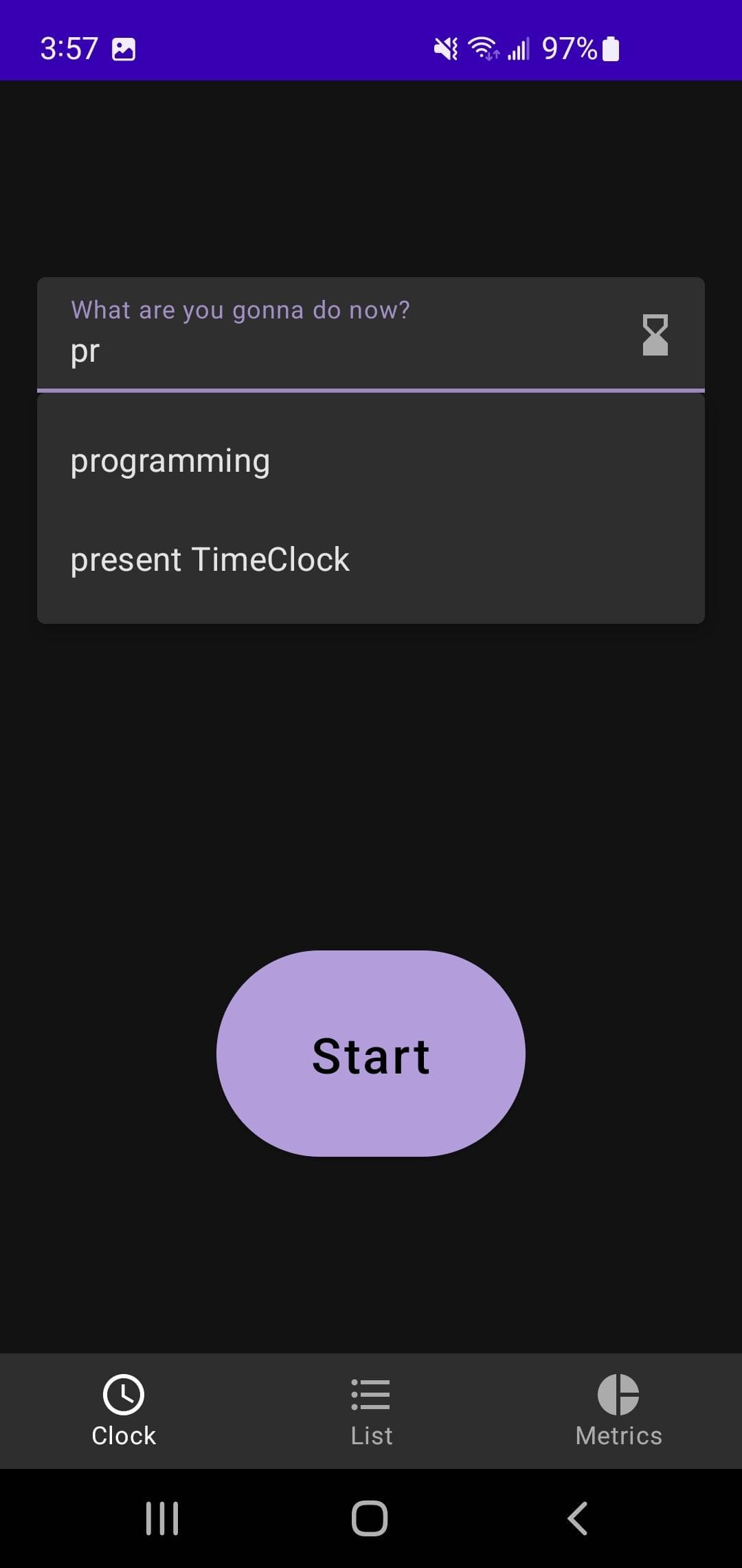 Скриншот 2 — Time Clock