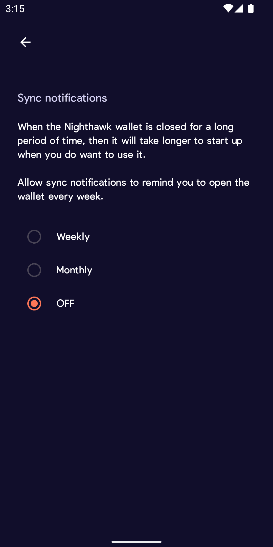 Скриншот 4 — Nighthawk Wallet