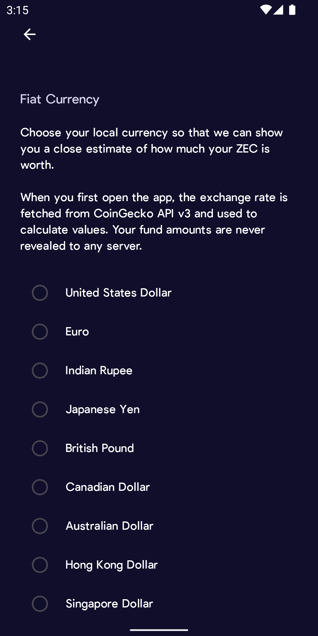 Скриншот 5 — Nighthawk Wallet
