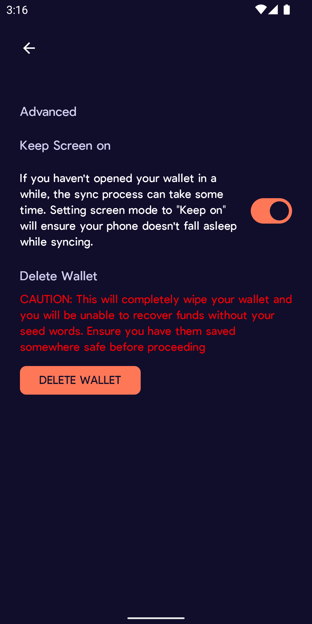 Скриншот 7 — Nighthawk Wallet