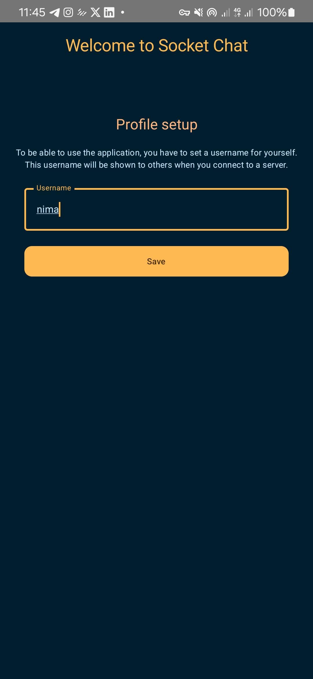 Скриншот 1 — SocketChat