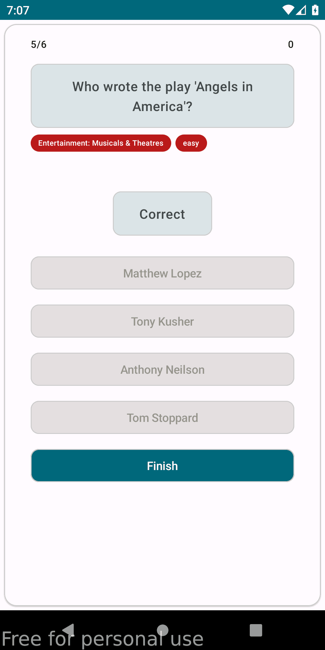 Скриншот 6 — Trivia App