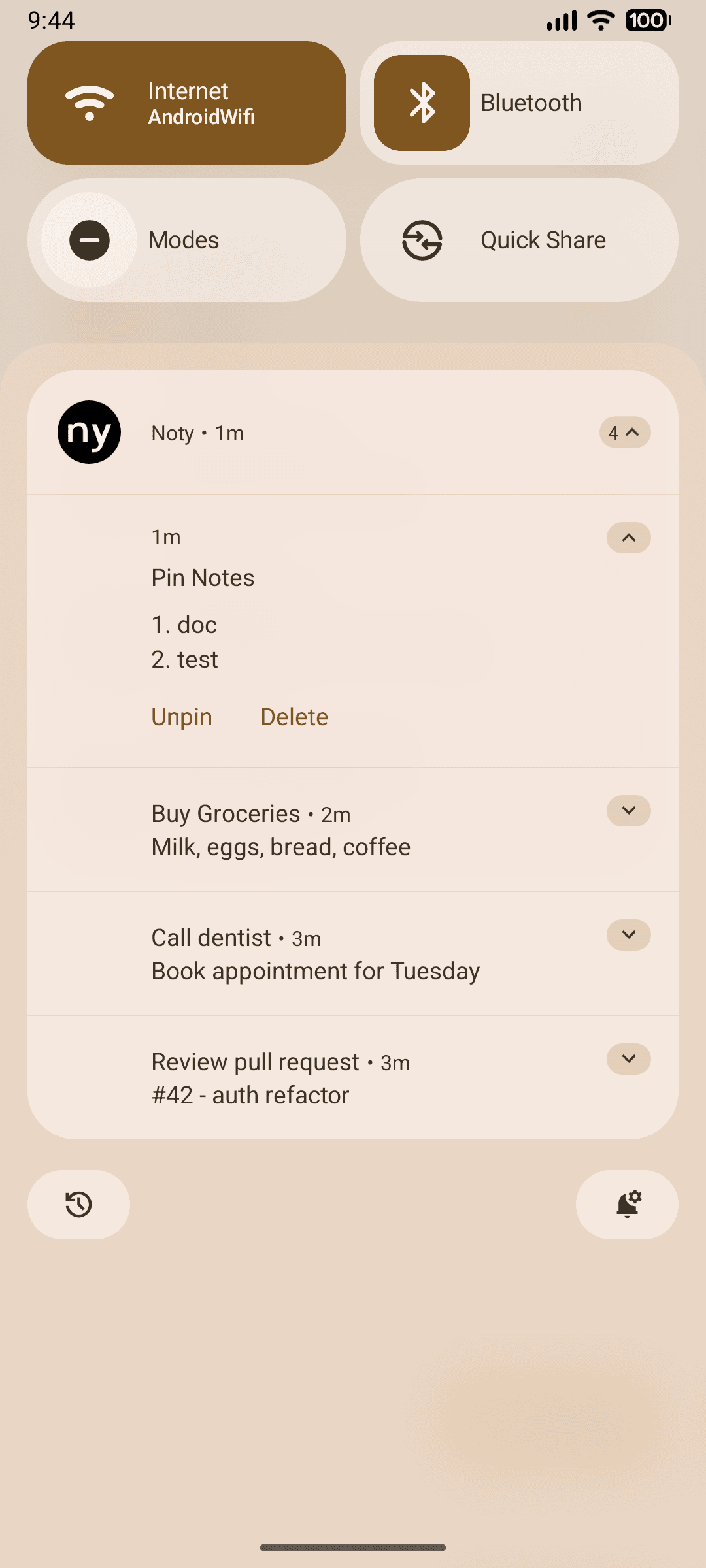 Скриншот 4 — Noty - Notes in Notification