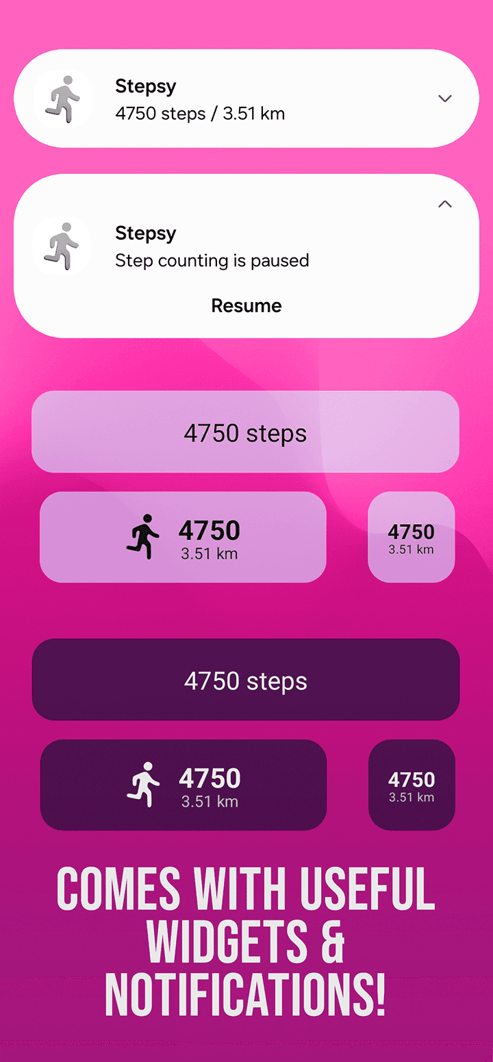 Скриншот 8 — Stepsy: Step Counter