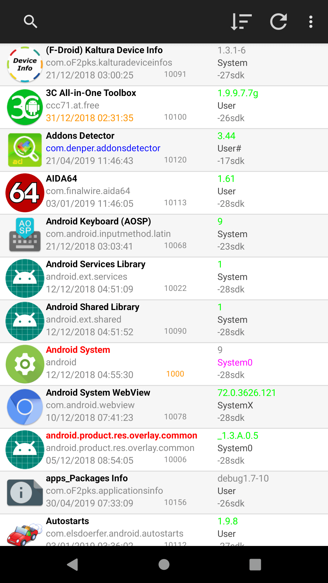 Скриншот 1 — apps_Packages Info - Updated ApplicationsInfos (²