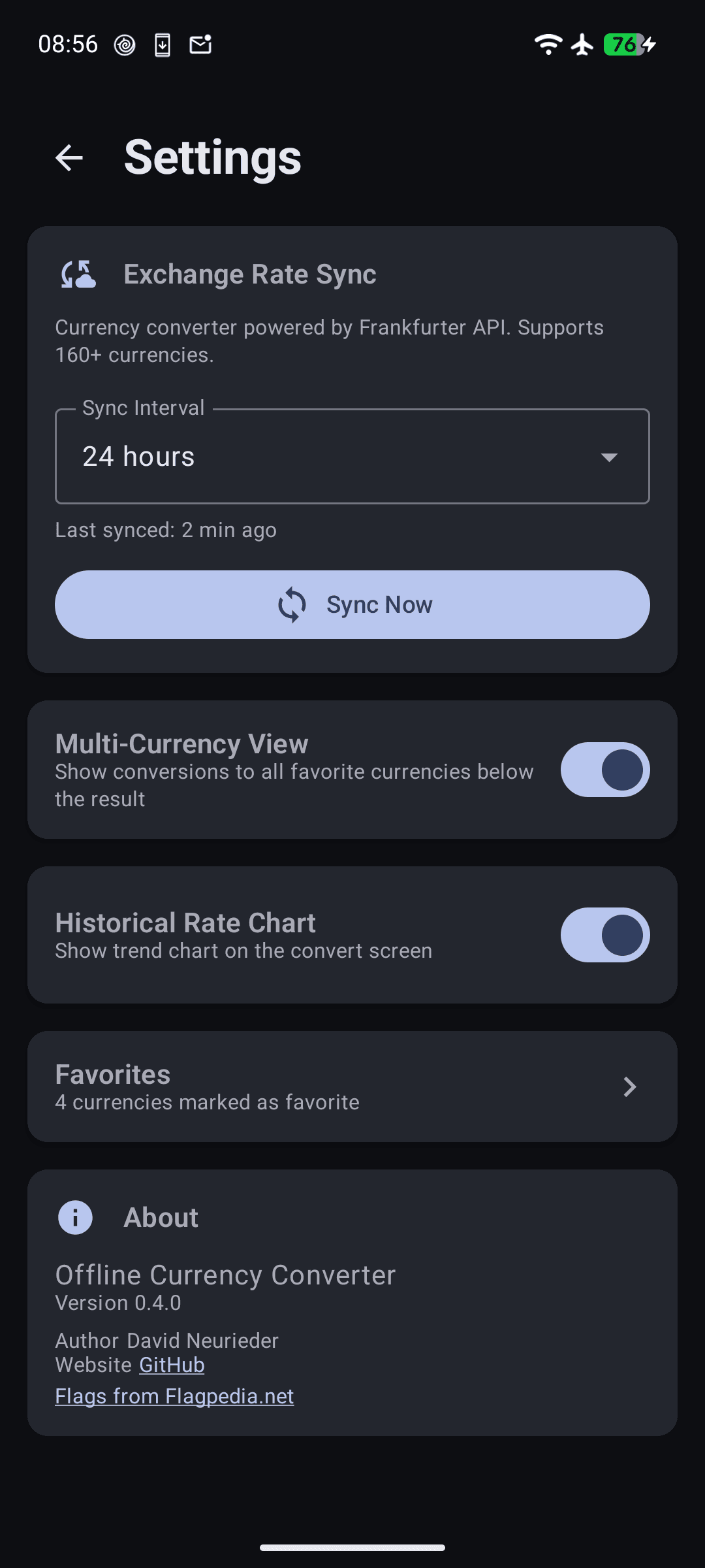Скриншот 2 — Offline Currency Converter