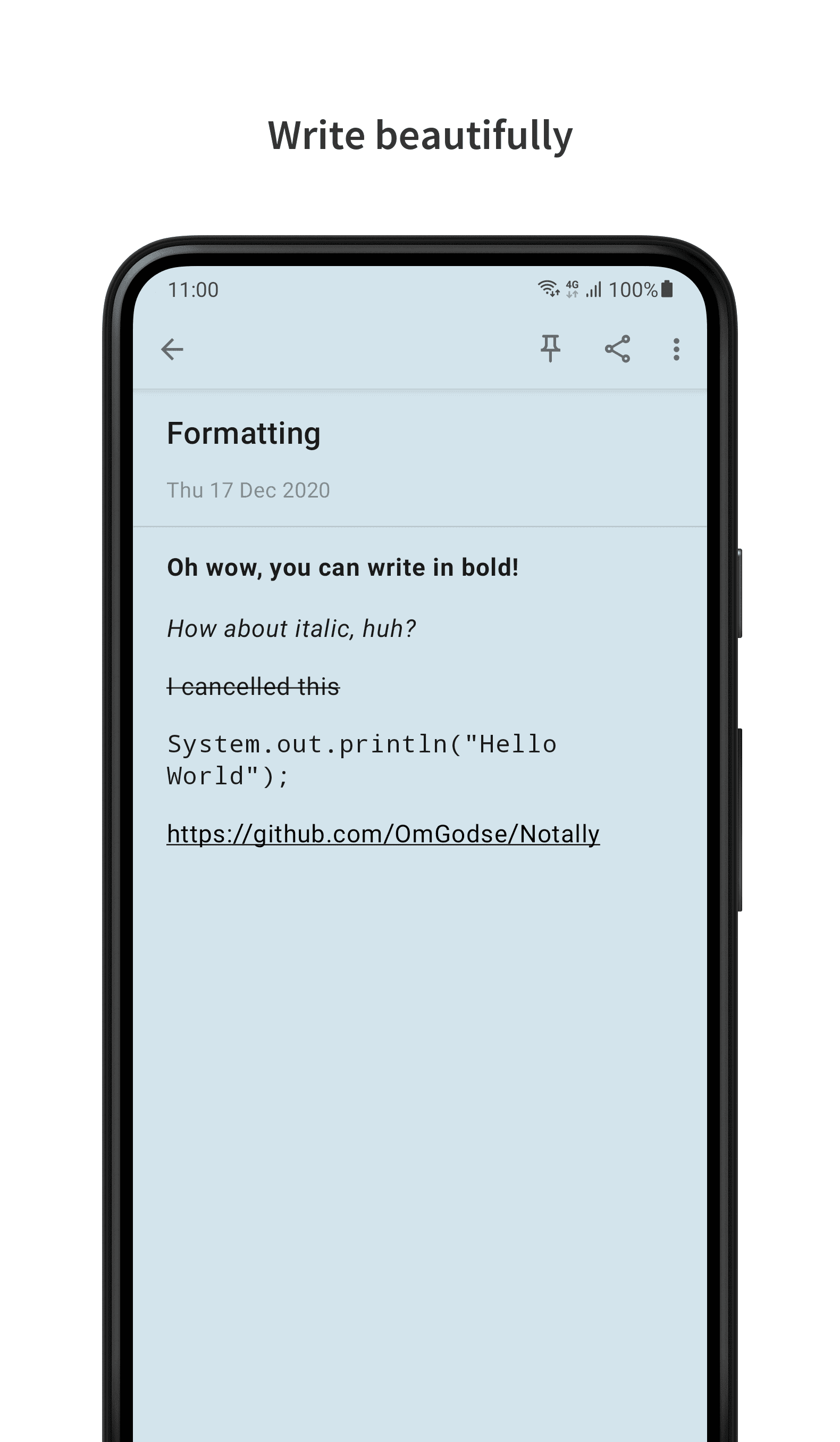 Скриншот 6 — Notally | Minimalist Notes