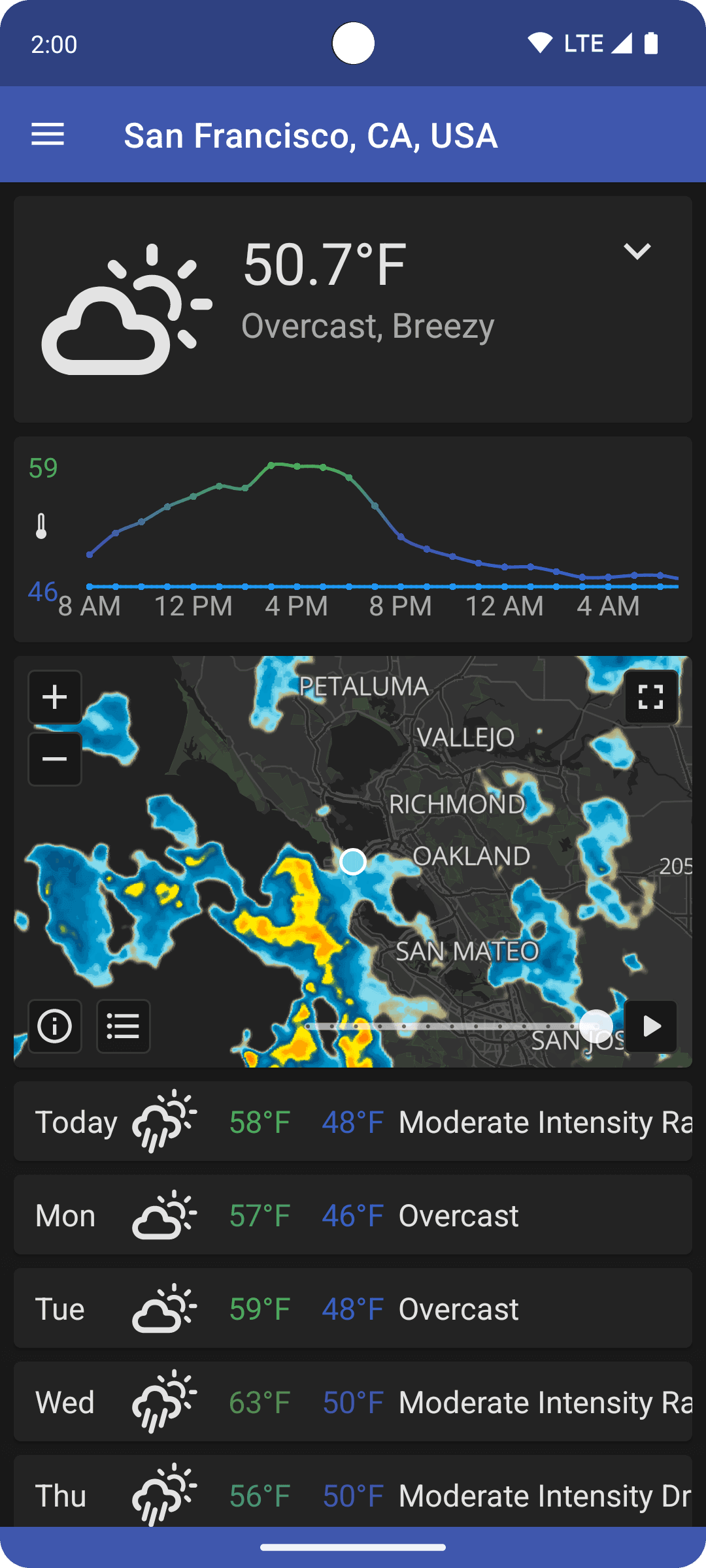 Скриншот 1 — QuickWeather