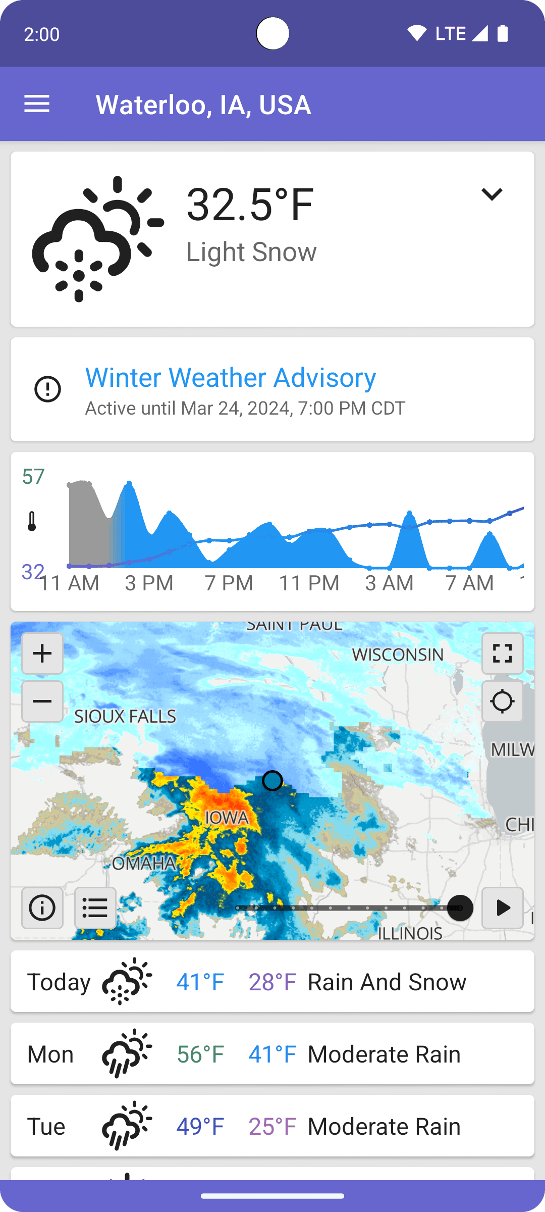 Скриншот 2 — QuickWeather