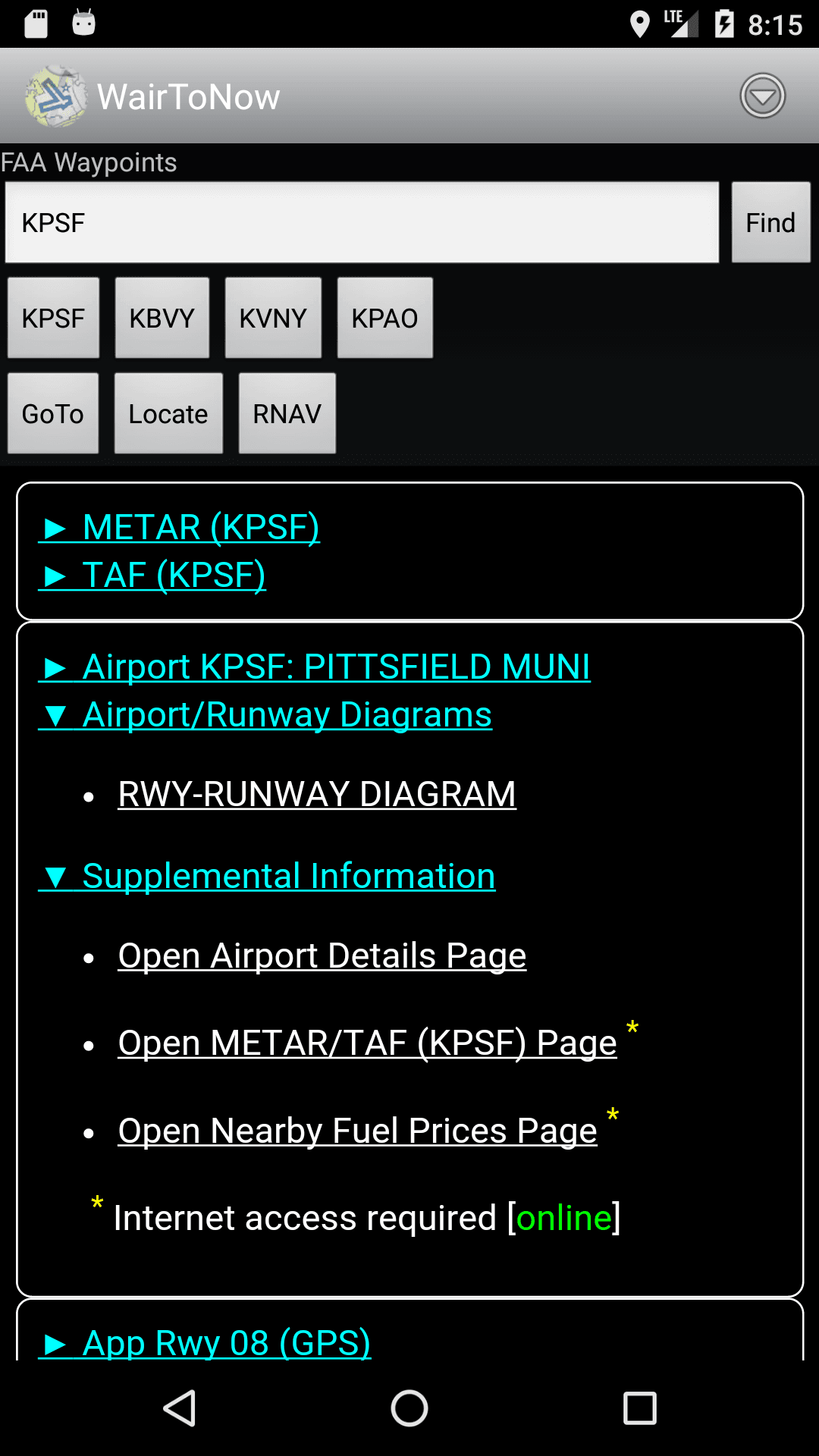 Скриншот 2 — WairToNow - Aviation Navigation