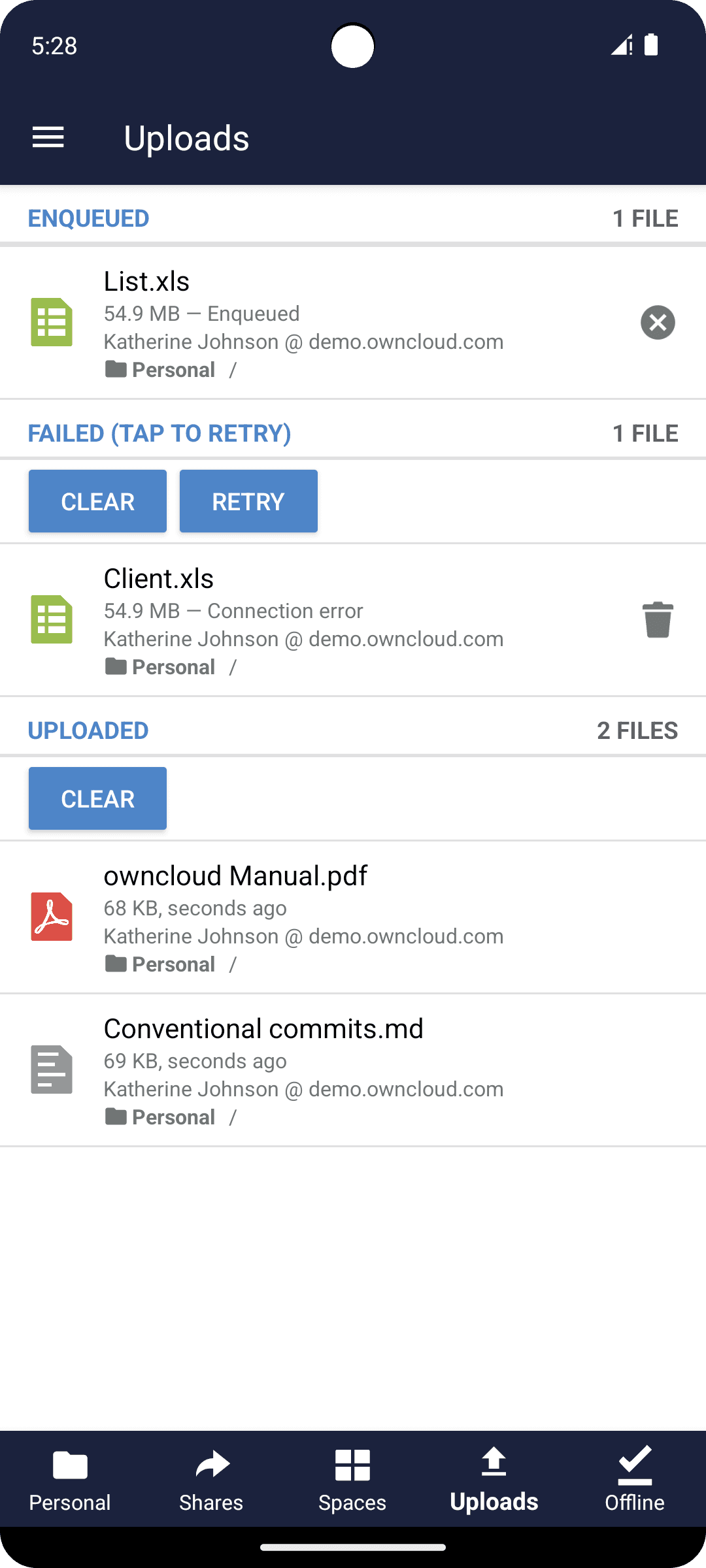 Скриншот 6 — ownCloud