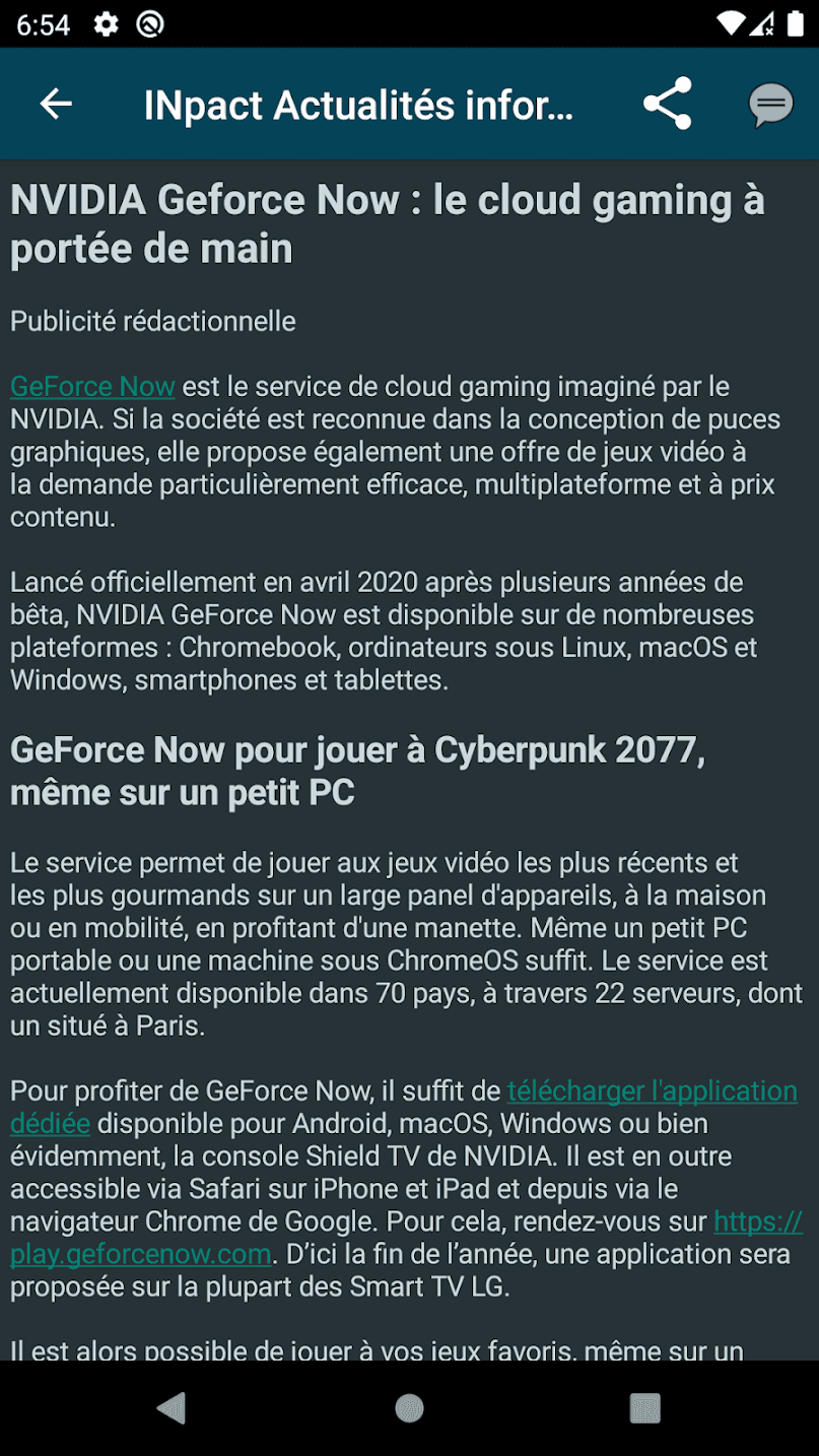 Скриншот 2 — Next Actualités informatiques