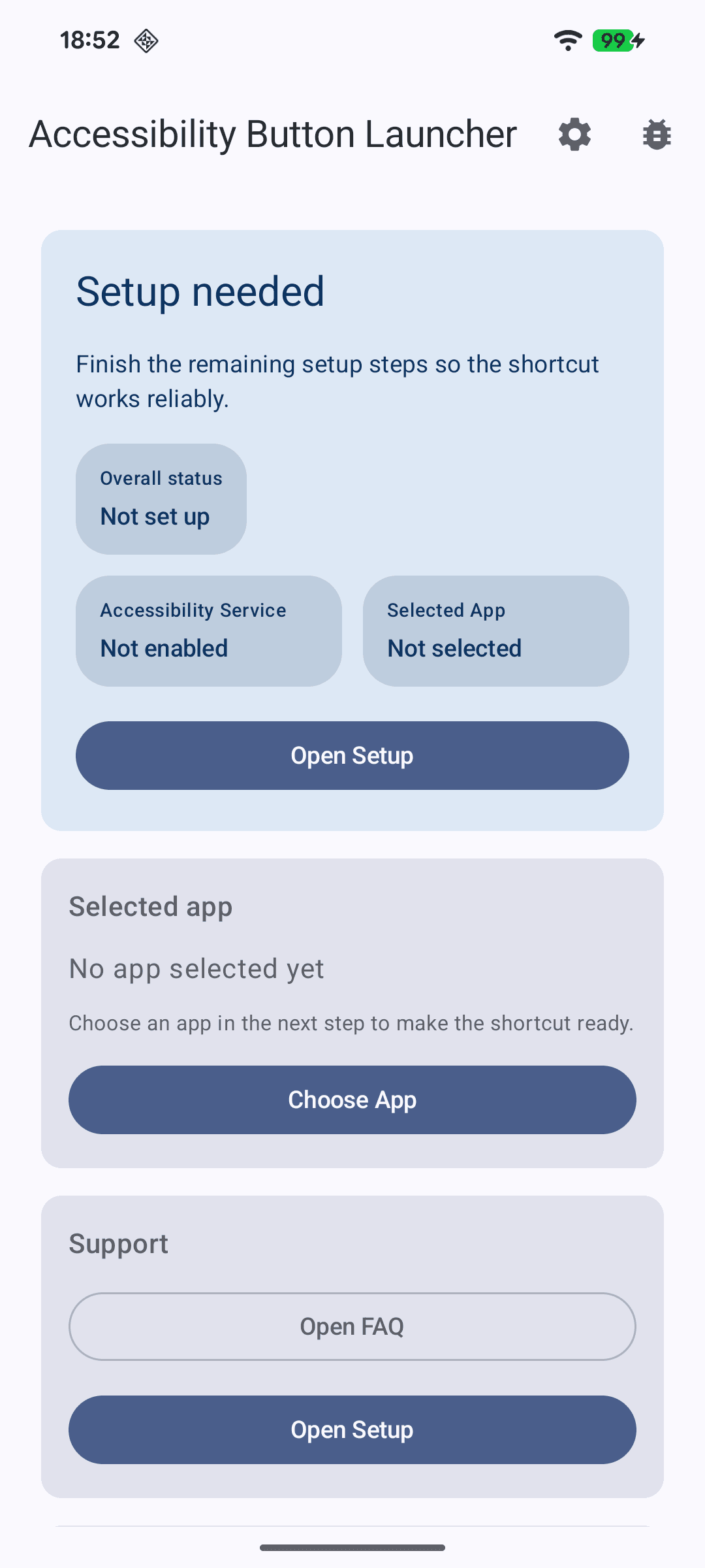 Скриншот 1 — Accessibility Button Launcher