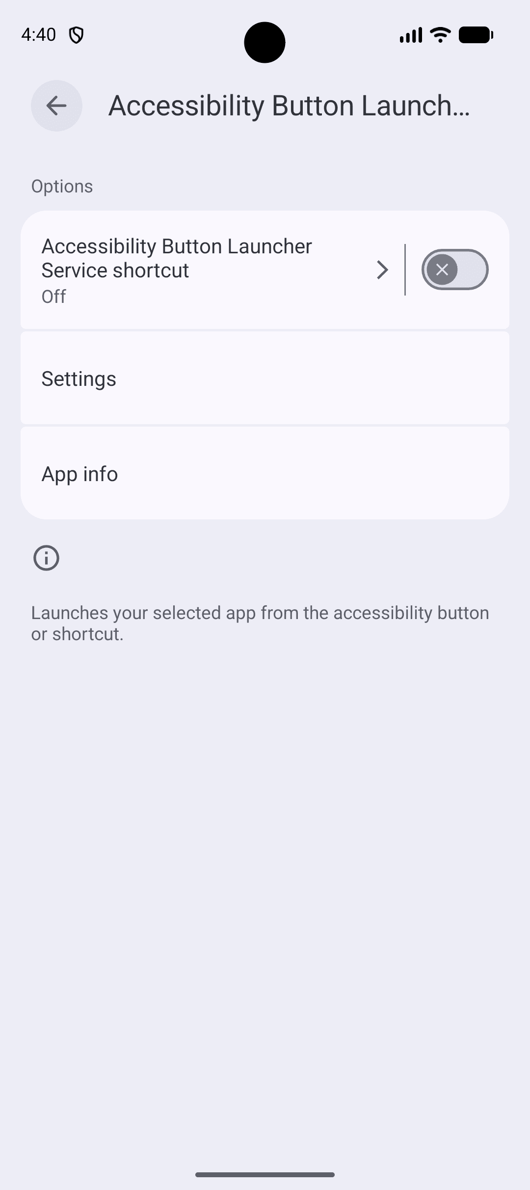 Скриншот 2 — Accessibility Button Launcher