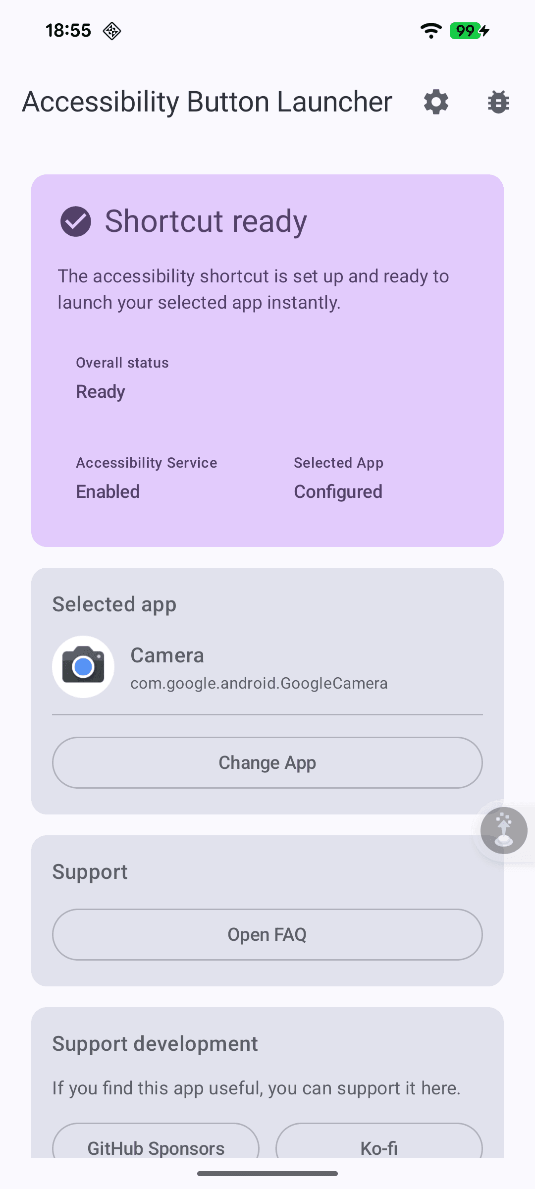 Скриншот 4 — Accessibility Button Launcher
