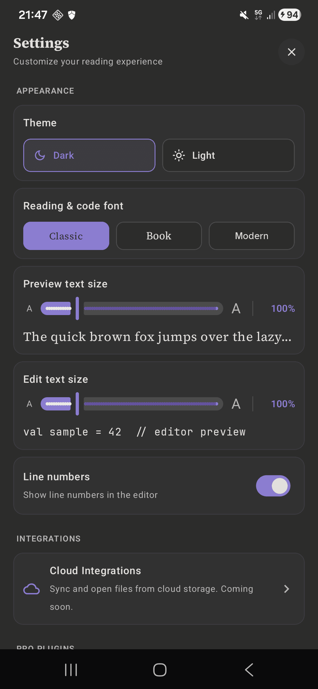 Скриншот 5 — Markdown Reader — Pilcrow