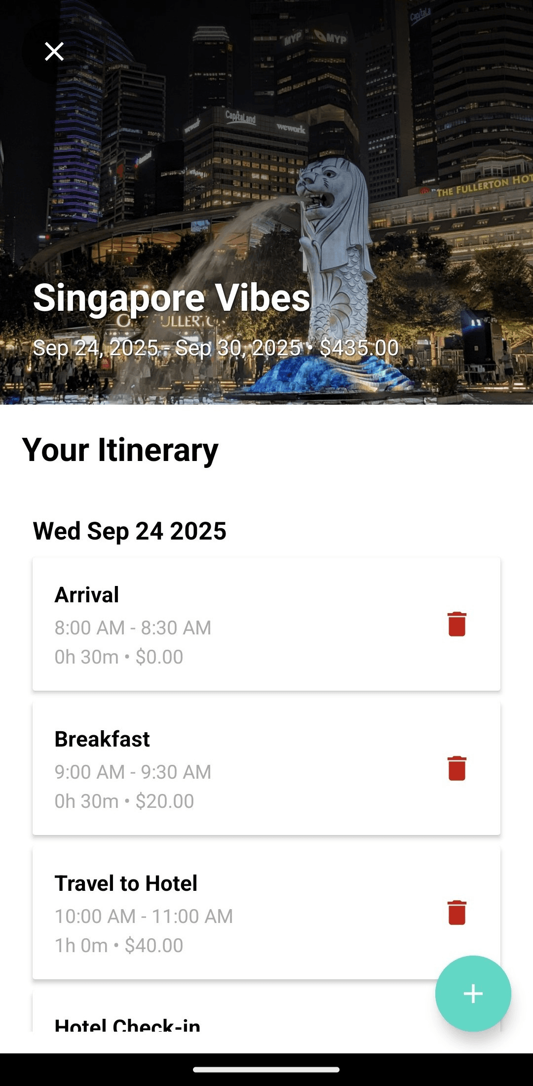 Скриншот 3 — Itinerary Planner