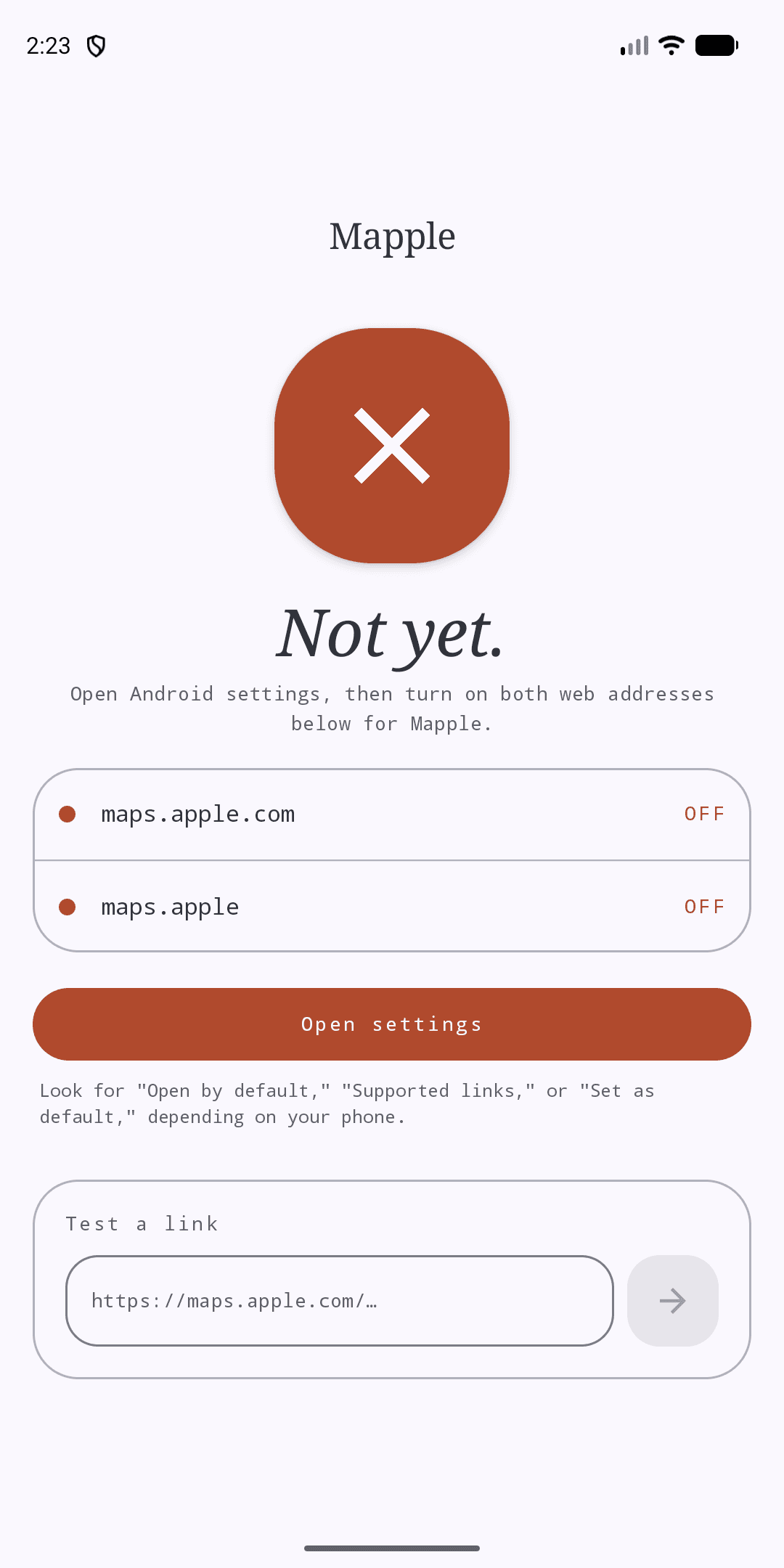 Скриншот 1 — Mapple: Redirect Apple Maps