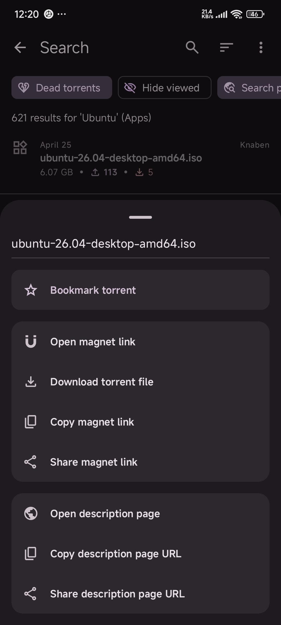Скриншот 3 — Torrent Search