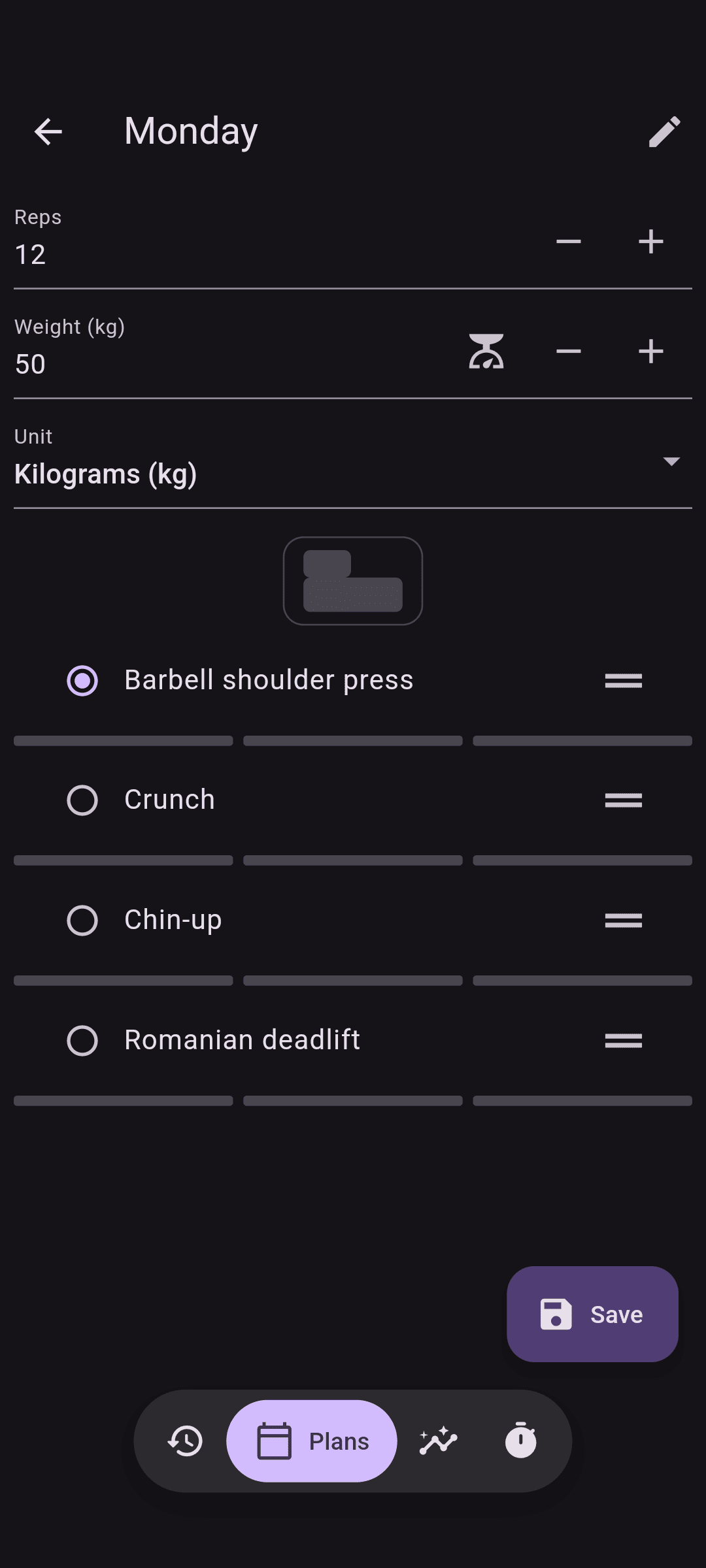 Скриншот 4 — Flexify: Gym Workout Log