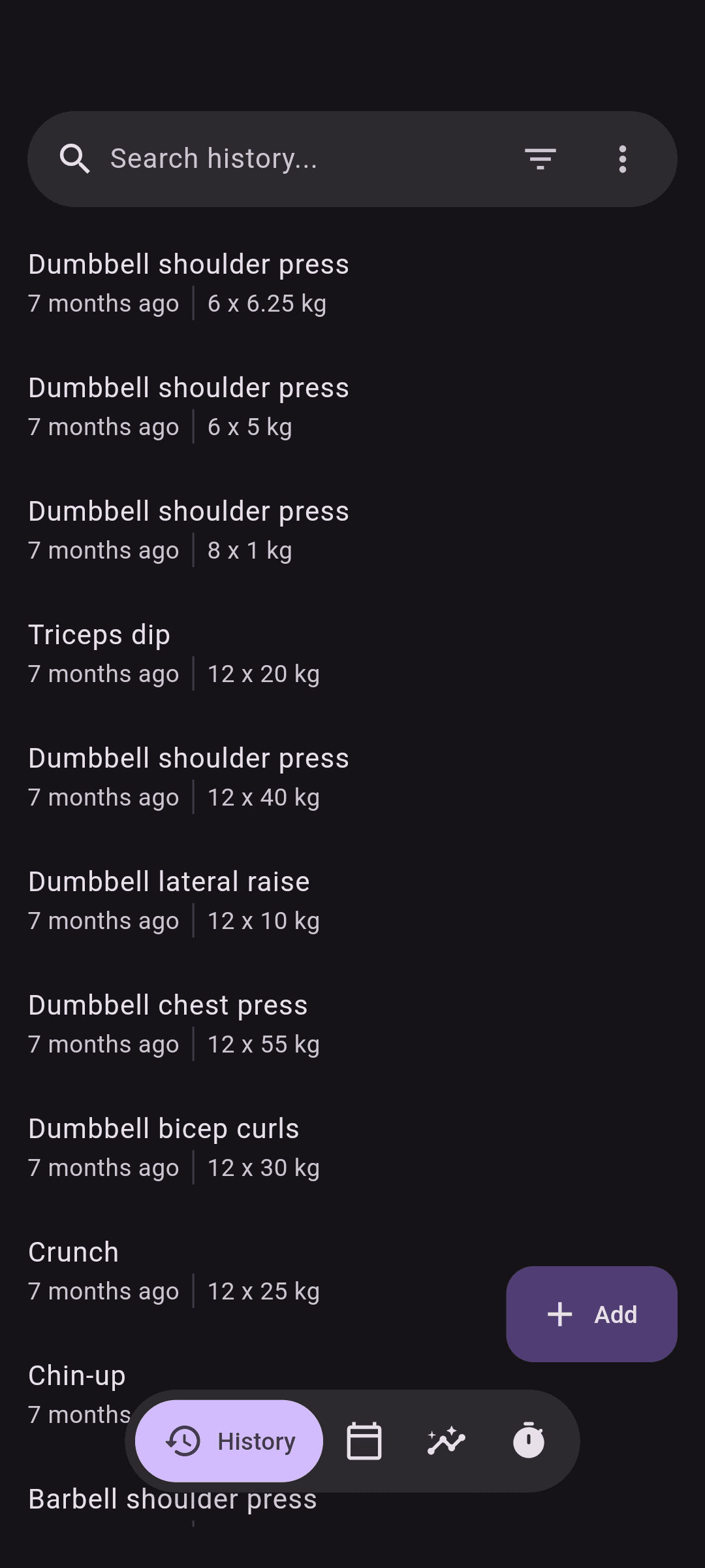 Скриншот 6 — Flexify: Gym Workout Log