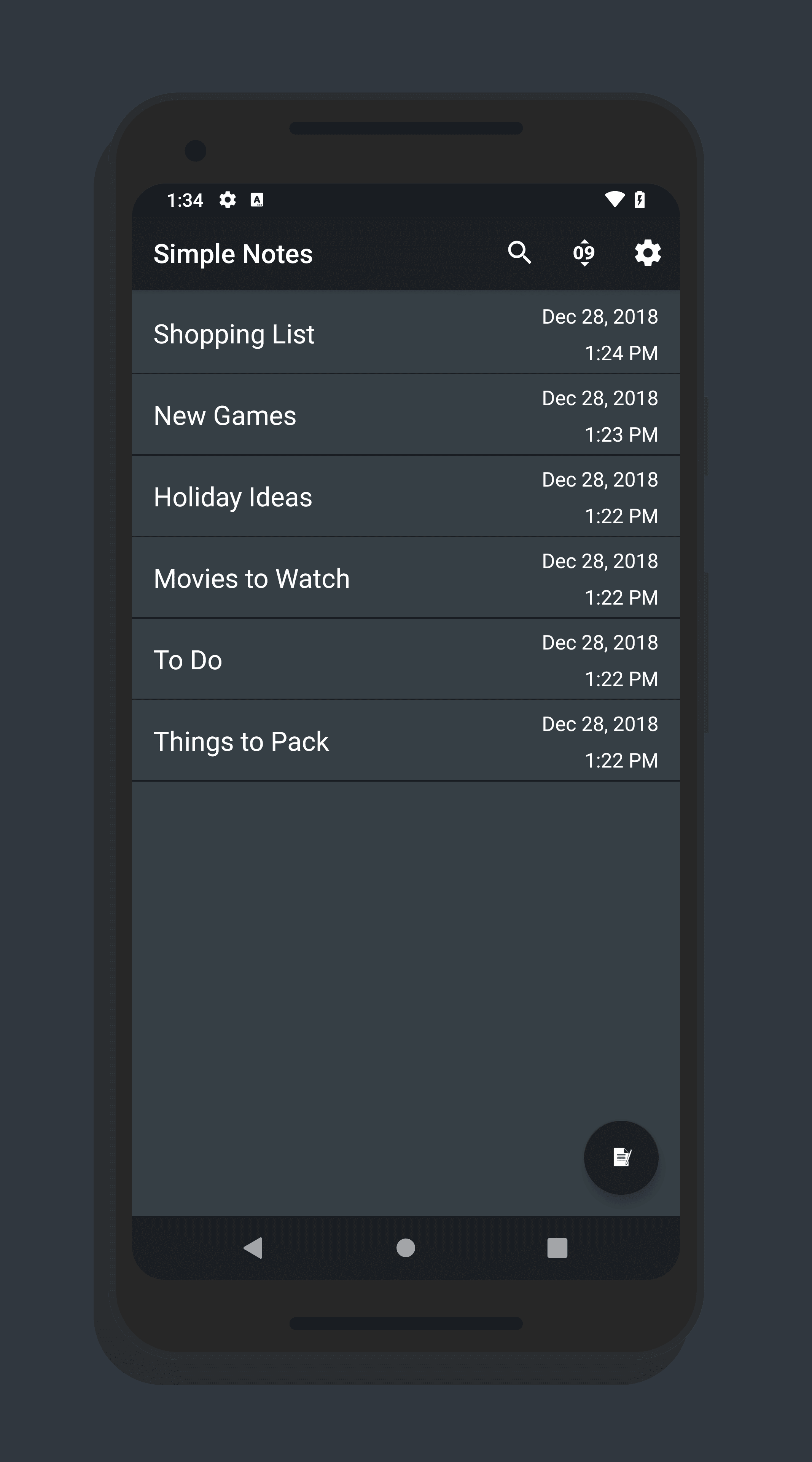 Скриншот 3 — Simple Material Notes