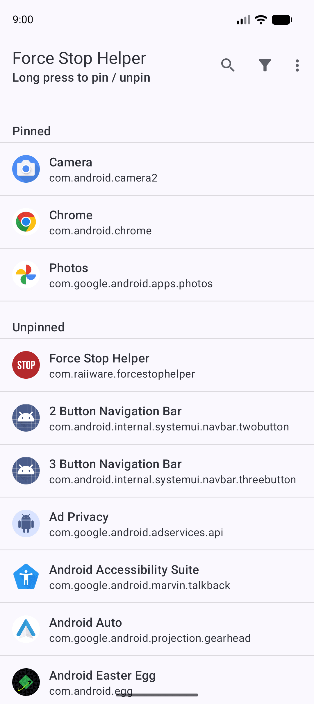 Скриншот 1 — Force Stop Helper
