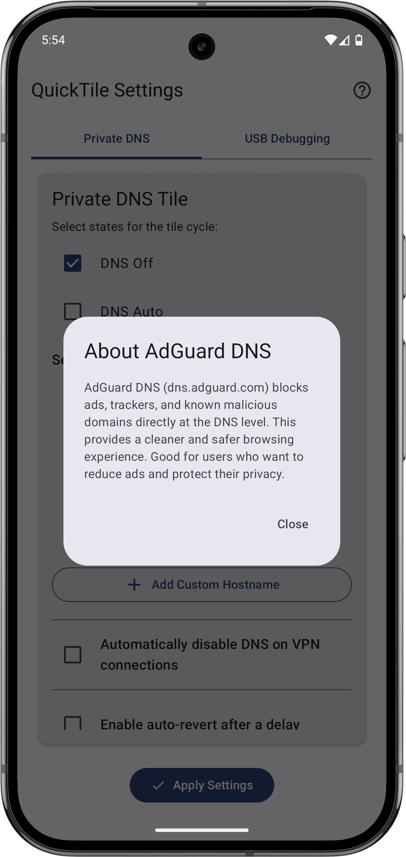 Скриншот 3 — QuickTile Settings