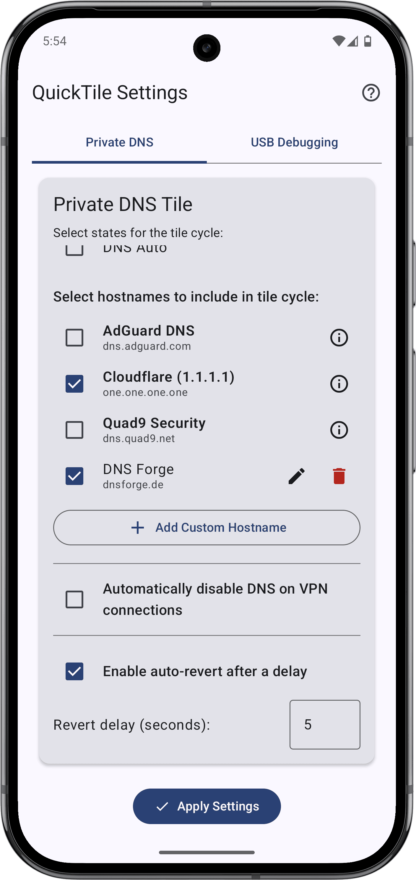 Скриншот 4 — QuickTile Settings
