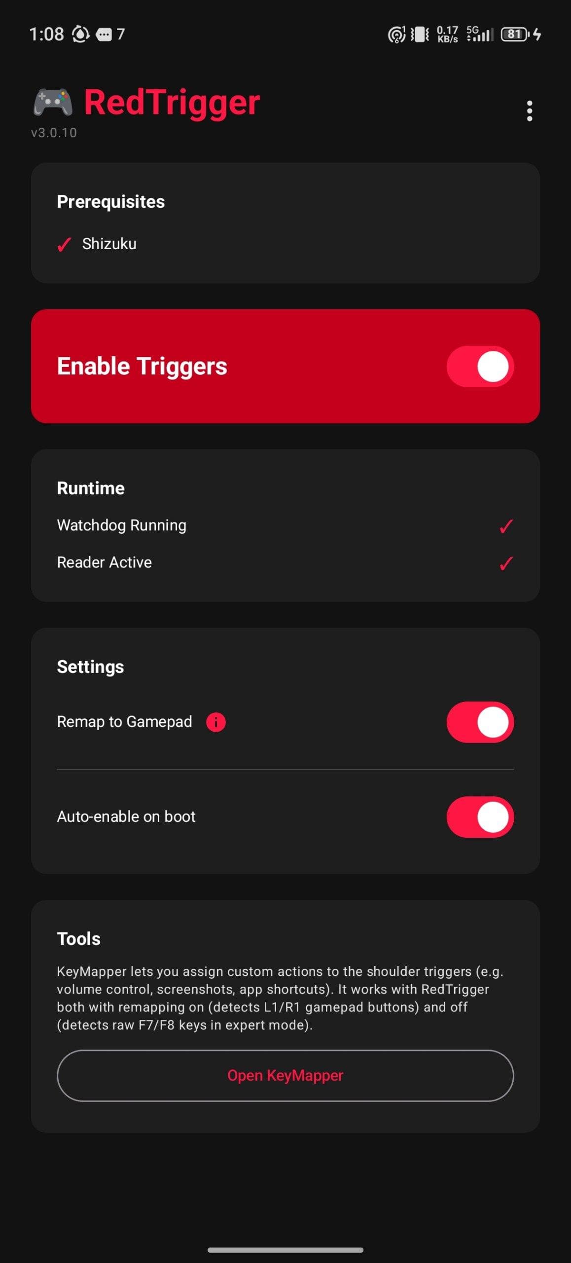 Скриншот 1 — RedTrigger