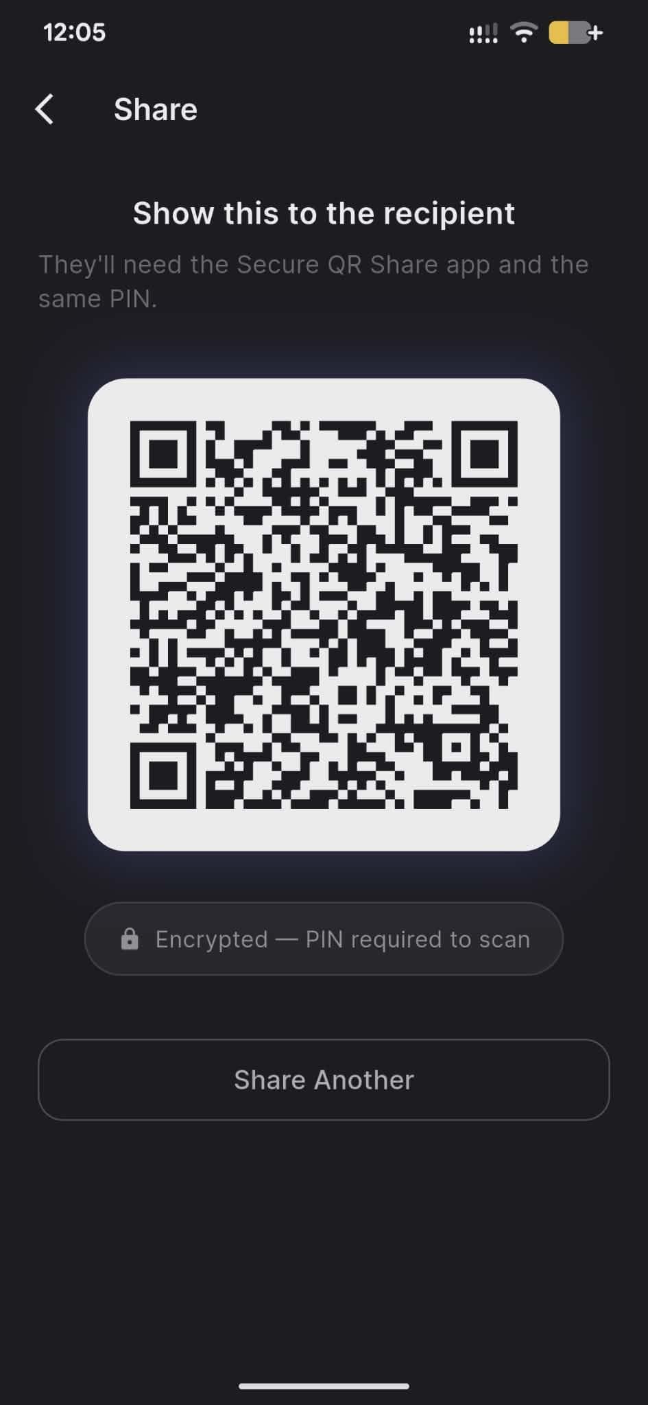 Скриншот 4 — Secure QR Share