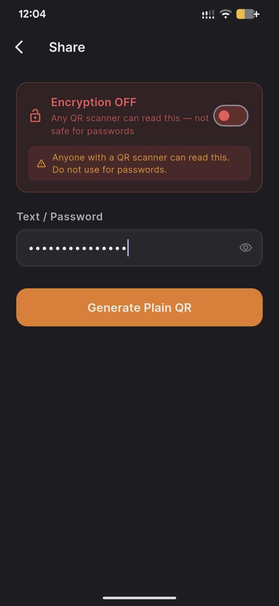 Скриншот 5 — Secure QR Share