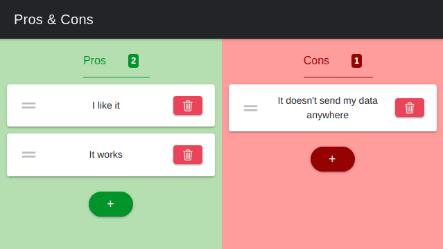 Скриншот 2 — Open Pros & Cons