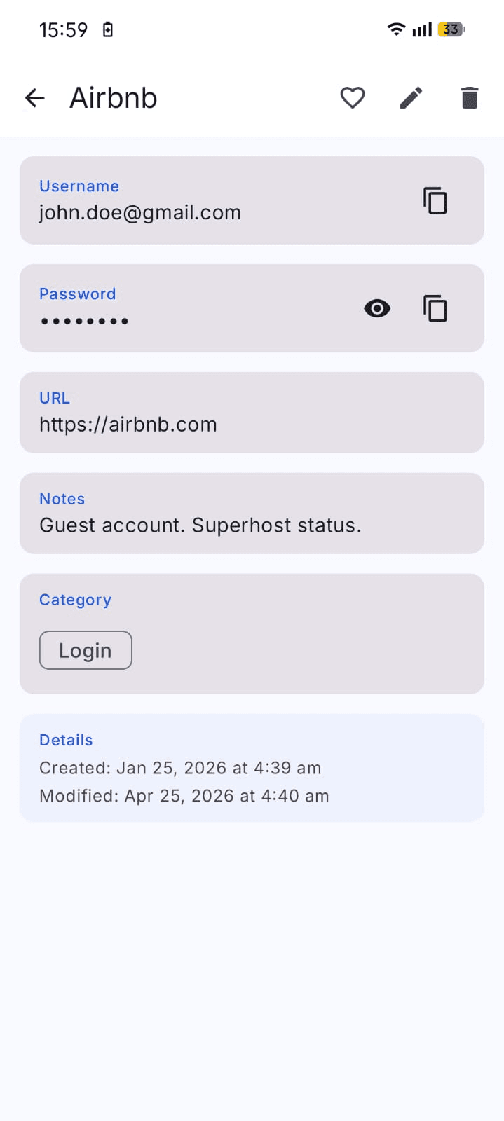 Скриншот 3 — 1Key Password Manager