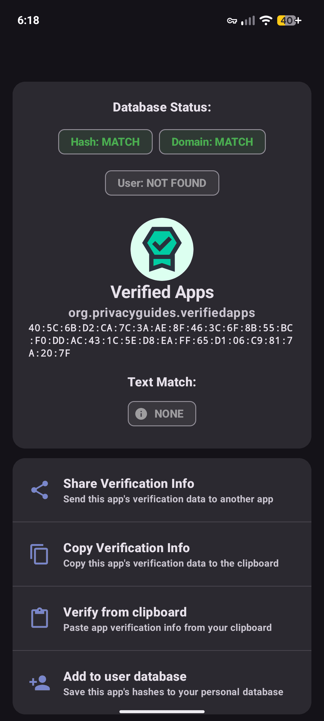Скриншот 3 — AppVerifier BG