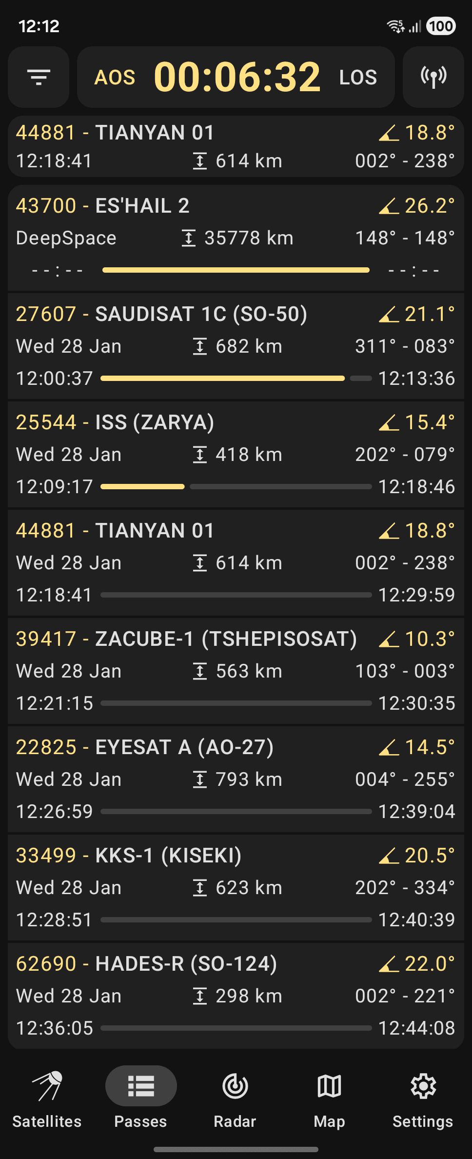 Скриншот 2 — Look4Sat: Satellite tracker