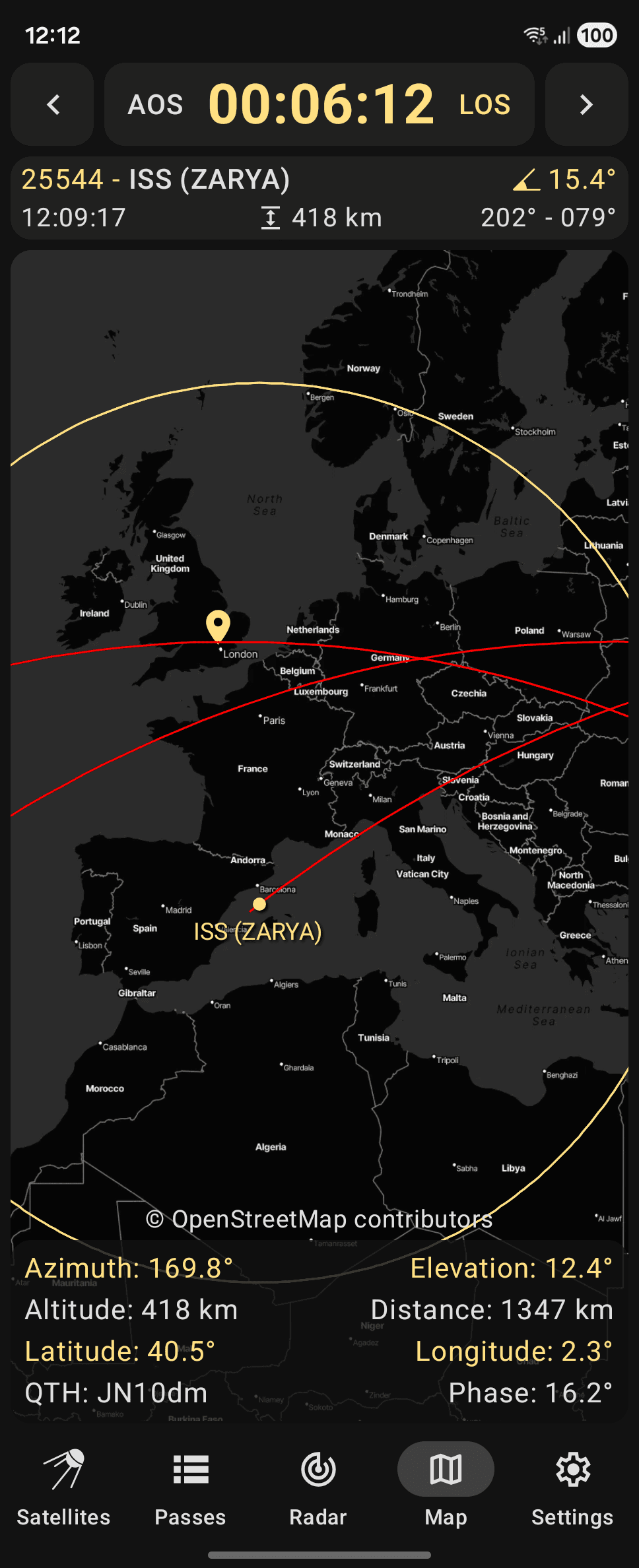 Скриншот 4 — Look4Sat: Satellite tracker