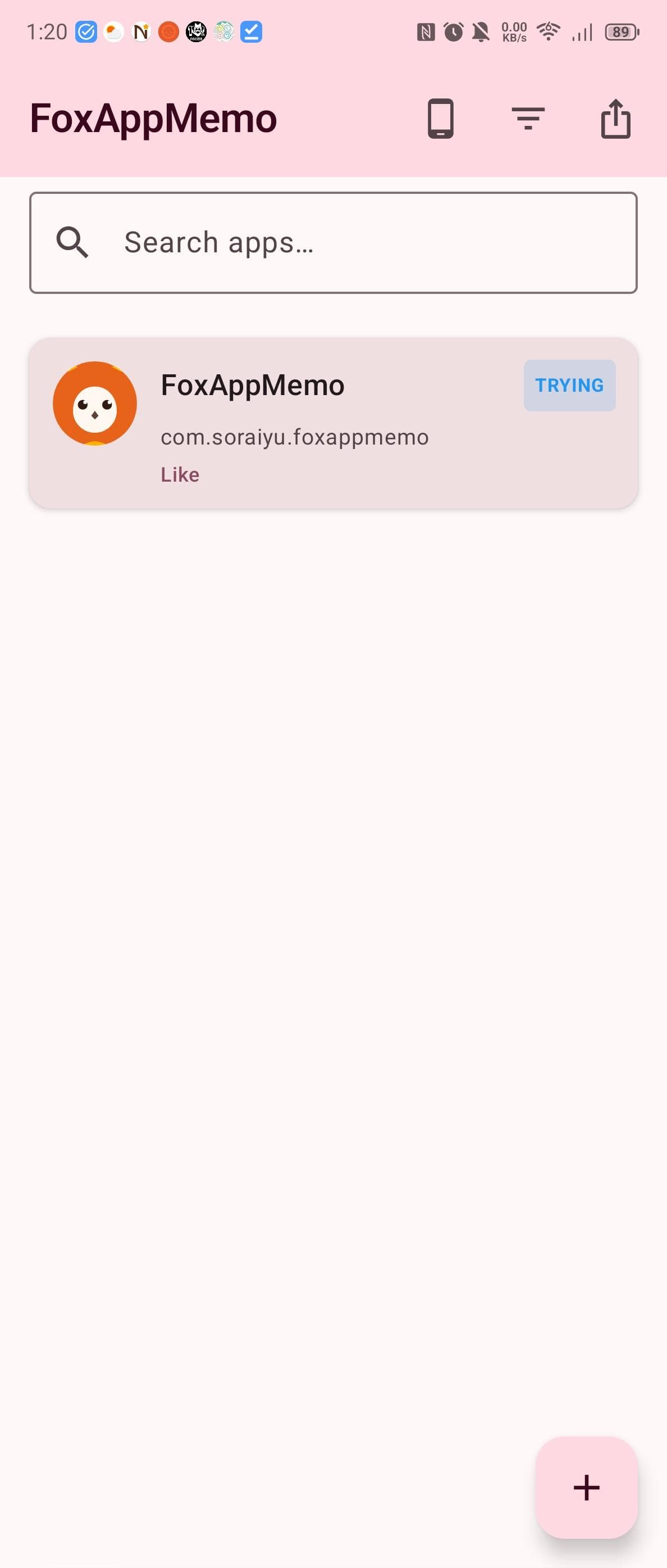 Скриншот 1 — FoxAppMemo