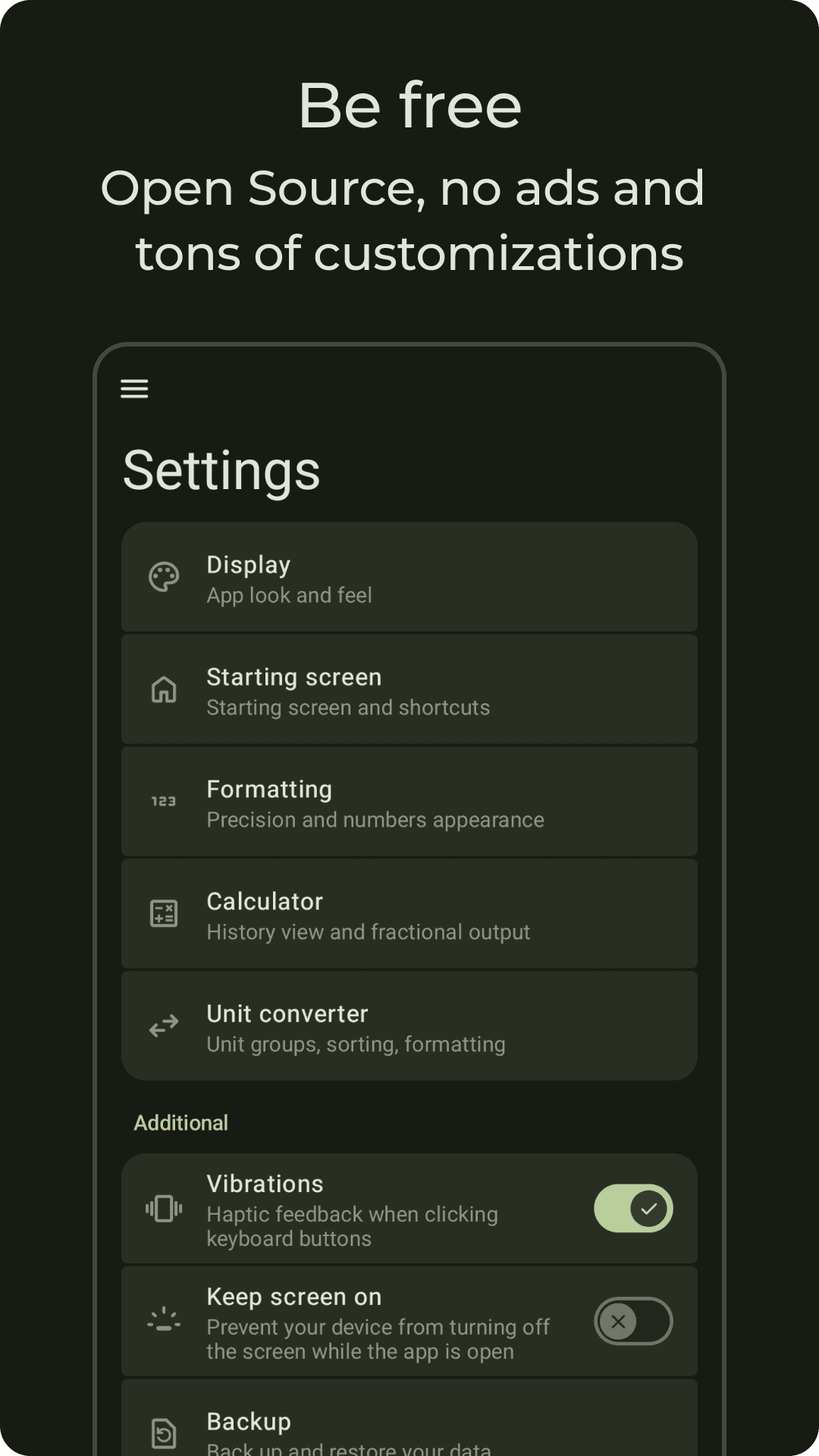 Скриншот 5 — Unitto — calculator and unit converter