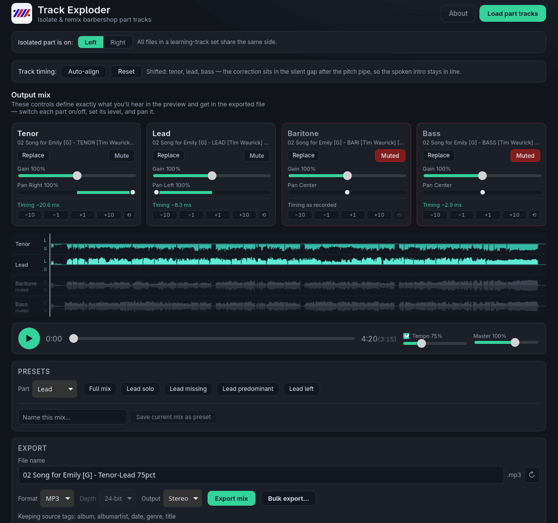 Скриншот 1 — Track Exploder