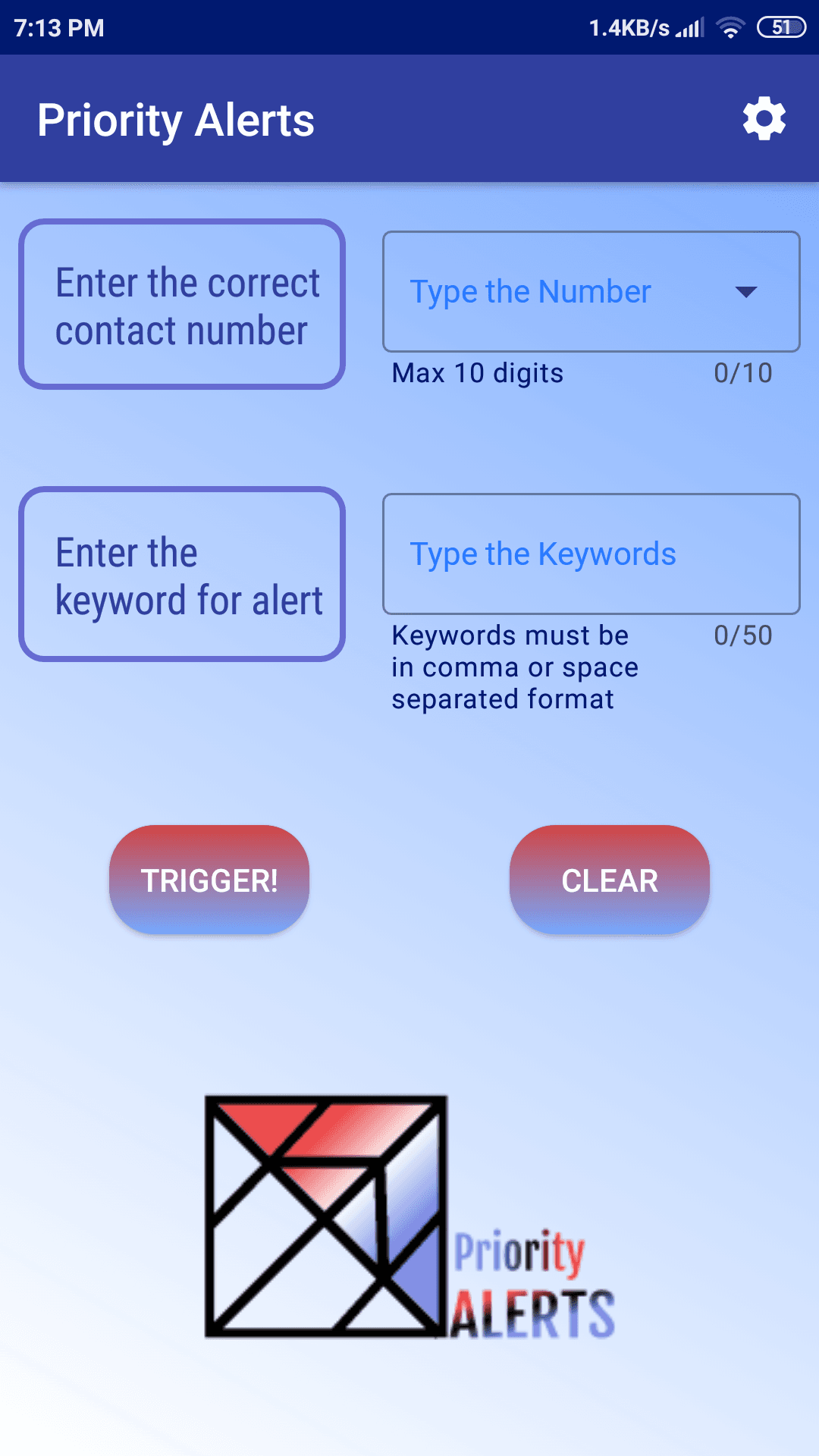Скриншот 1 — Priority Alerts