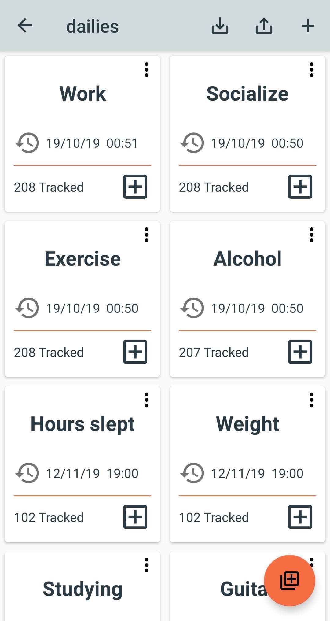 Скриншот 1 — Track & Graph