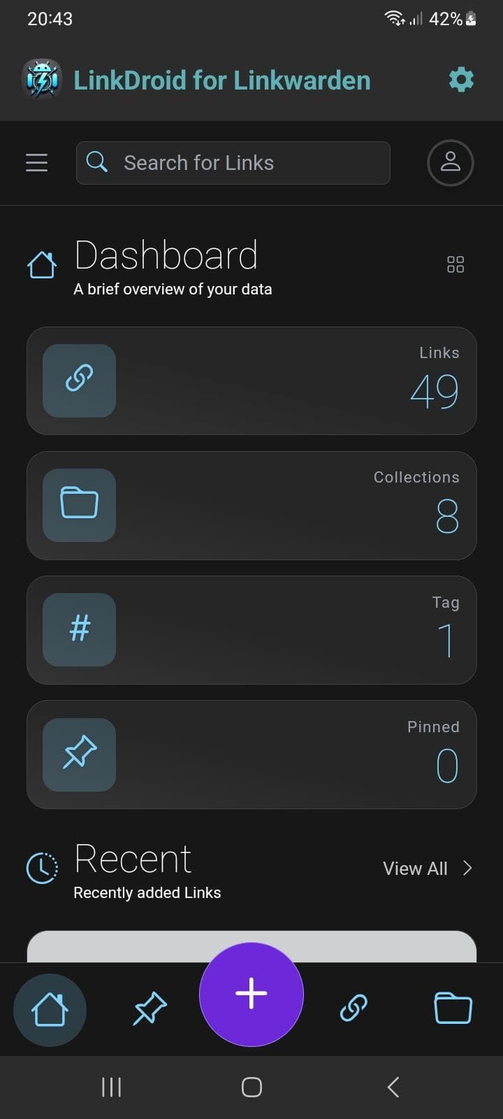 Скриншот 1 — LinkDroid for Linkwarden