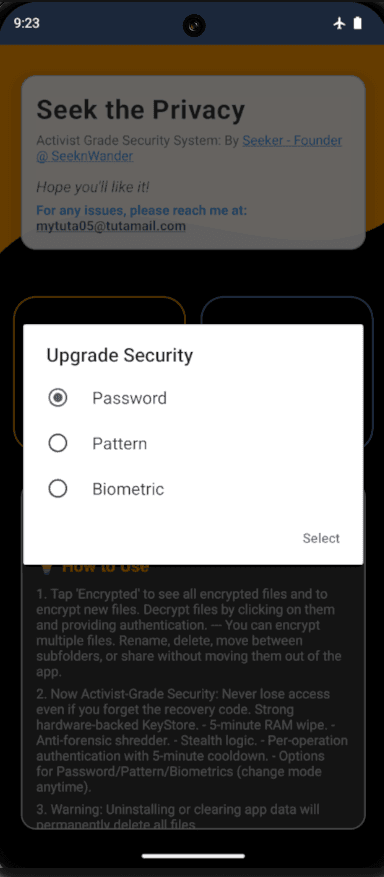 Скриншот 2 — SeekPrivacy