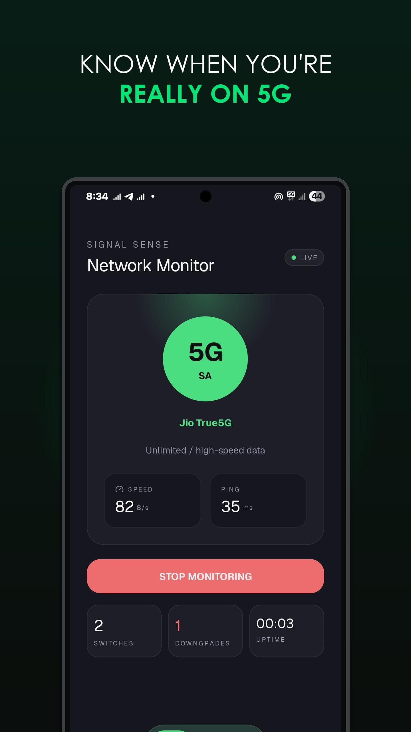Скриншот 1 — SignalSense – Network Switch Alerts