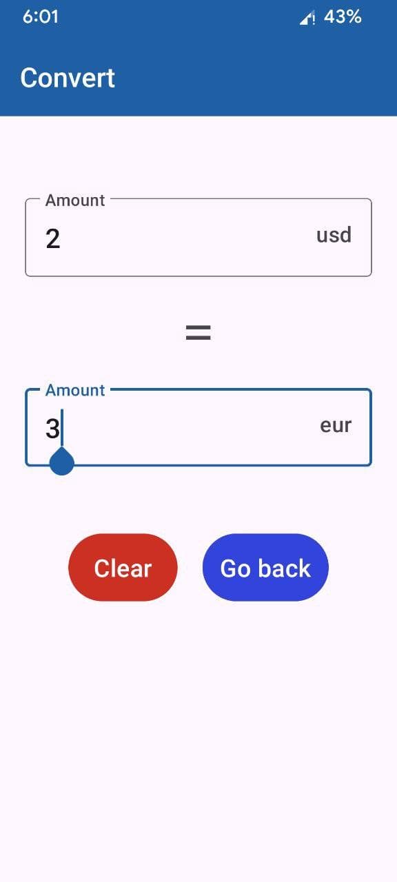Скриншот 1 — Minimal Currency Converter