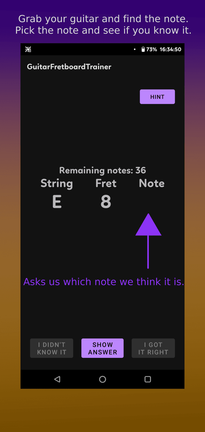 Скриншот 2 — GuitarFretboardTrainer